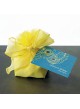 Sacchetto portaconfetti avorio in organza con fiocco