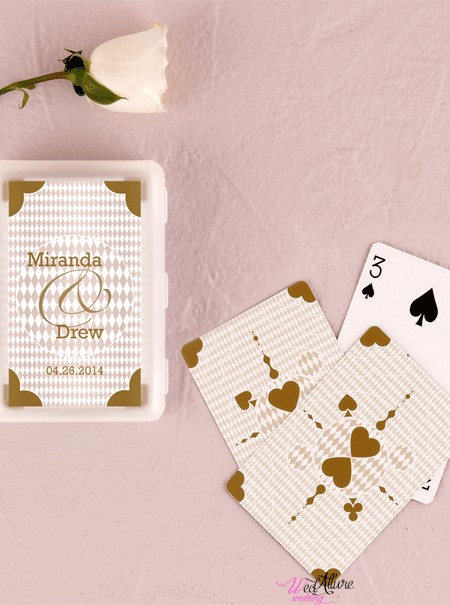 Carte da gioco Cuori d'oro con astuccio
