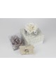 Portasapone cristallo con rosa bicolor