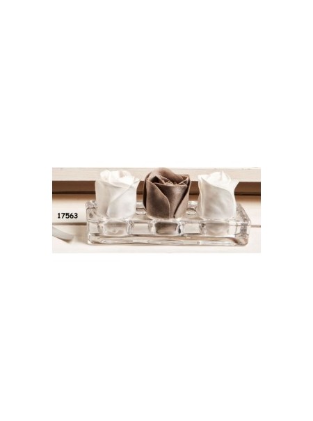 Portasapone triplo con fiori