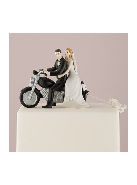 Cake topper "Sposi in moto"