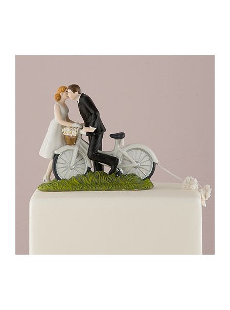 Cake topper "In bicicletta"