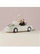 Cake topper "Sposi in auto"