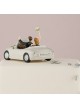 Cake topper "Sposi in auto"