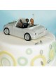 Cake topper "Sposi in auto"