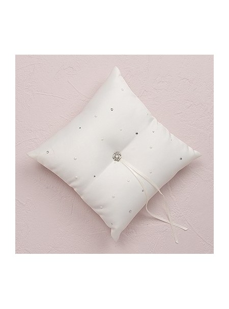 Cuscino portafedi con perle e cristalli