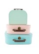 set di 3 valige stile retro