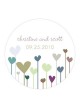 stickers con disegno cuori