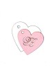 Tag cuore con incisione iniziale