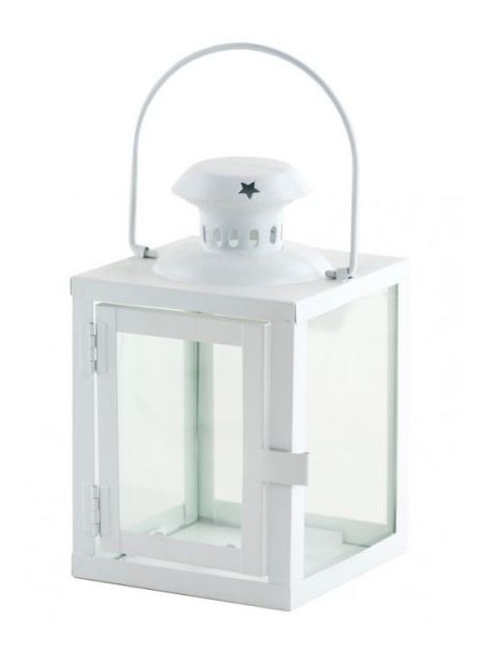 lanterna in metallo bianco