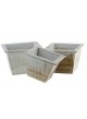 set 3 vasetti in legno