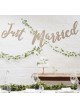Festone just married legno