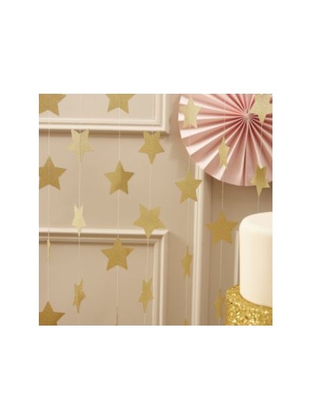 Ghirlanda a tenda con stelle dorate