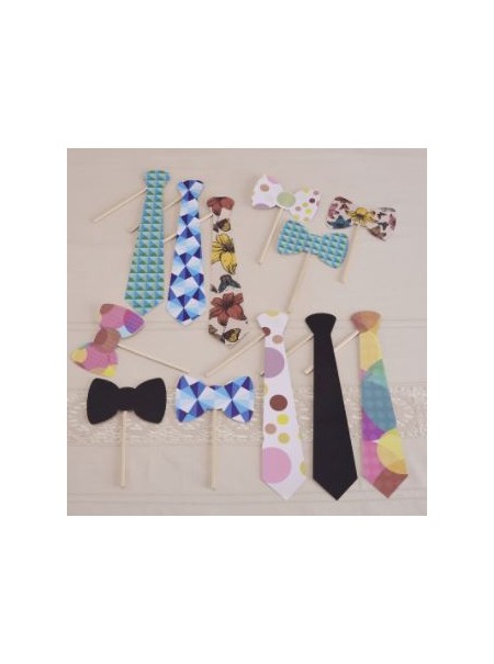 kit photobooth cravatte e papillon