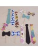 kit photobooth cravatte e papillon