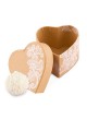 Scatola a forma di cuore con stampa pizzo vintage