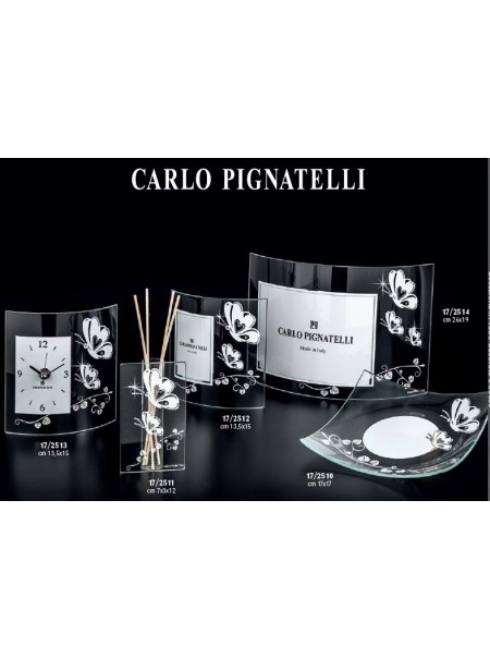 Bomboniera Carlo Pignatelli Orologio in vetro farfalle