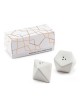 Set sale e pepe geometrico bianco