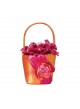 Cesto arancione e fucsia