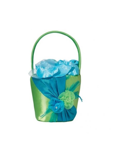 Cesto blu e verde