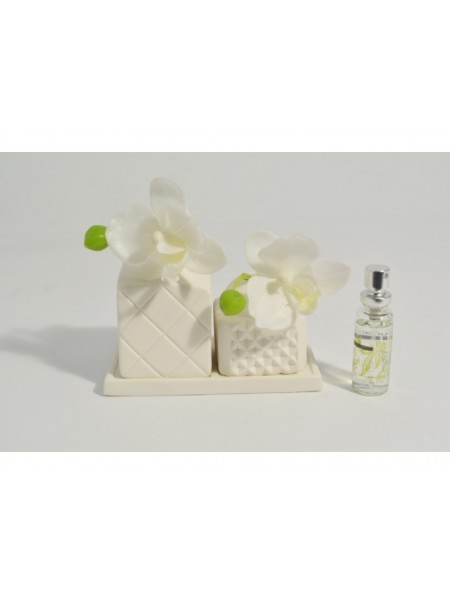 Claraluna Set 2 diffusori con orchidea e profumo spray