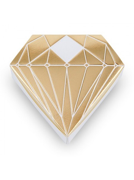 Scatolina a forma di diamante color oro