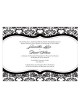 Love Bird Damask Invitation