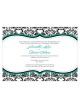 Love Bird Damask Invitation