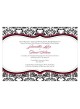 Love Bird Damask Invitation