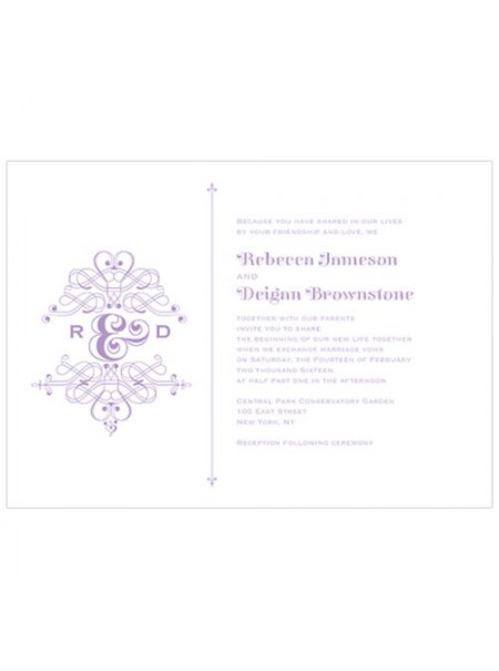 Fantastico invito a monogramma