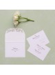Schede accessori in rilievo laser Eleganza floreale con personalizzazione
