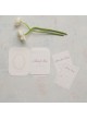 Schede accessori con goffratura laser di perle e pizzo con personalizzazione