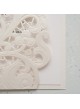 Carte per accessori in rilievo con opulenza laser in pizzo con personalizzazione