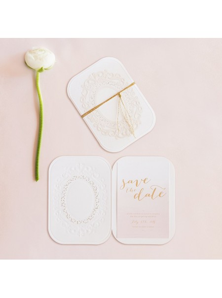 Perle in rilievo e pizzo con personalizzazione acquosa - Schede accessori