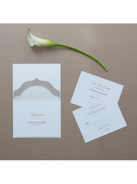 Alto stile in nero con carte accessorie in rilievo laser cristallo con personalizzazione