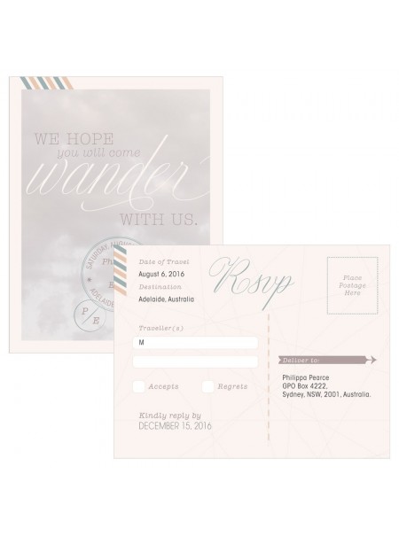 Wanderlust Postcard RSVP