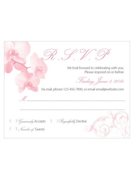 Orchidea classica RSVP