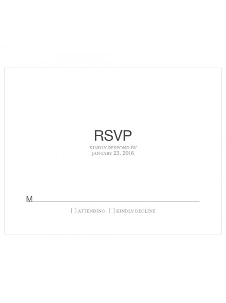 Monogram semplicità RSVP
