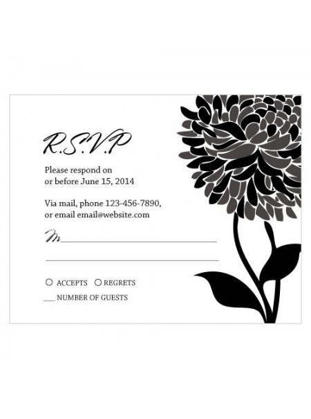 Zinnia Bloom RSVP
