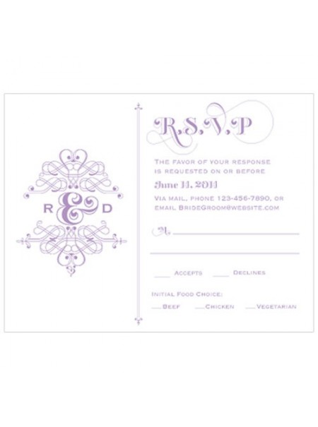 Fantasioso monogramma RSVP