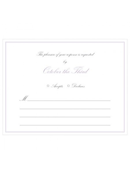Elegante script RSVP