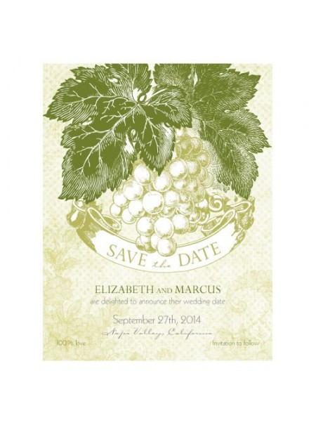 Una Storia D'Amore Del Vino Salva La Carta Della Data