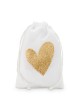 Sacchetto cuore oro grande