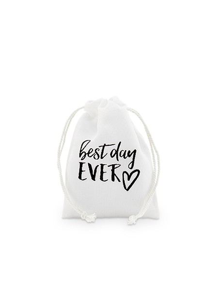 Sacchetto portaconfetti "best day ever" piccolo