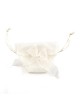 Sacchetto portaconfetti avorio in organza con fiocco