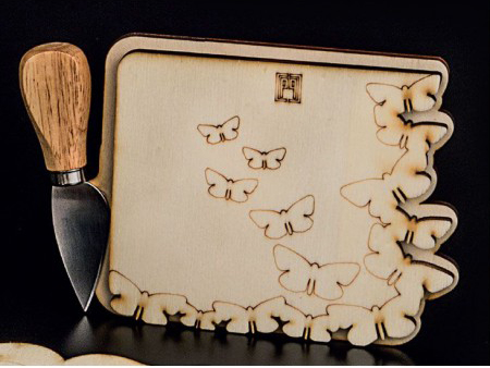 Tagliere farfalle incise Carlo Pignatelli